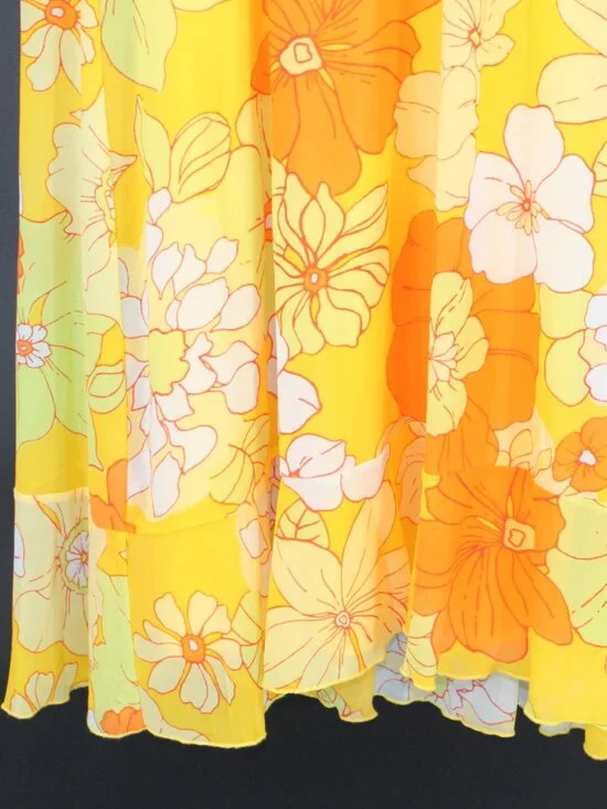 MODCLOTH Tropicana Isle Mesh Midi Dress Sz1X Retro 60s 70s Floral - Picture 3 of 8